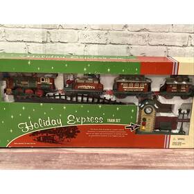 New Bright 689720005009 Vintage 2001 Holiday Express Christmas Train Set Santa S Fe #178