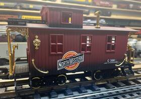 C-398 New Bright G Scale Chicago And Northwestern Railway Caboose C 398