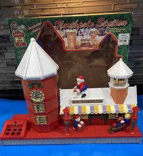 Northpole Toy Shop 011543020820 Vintage Christmas Animated Station Talking Santa Claus. 1994