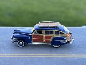 87cb42002 Oxford Diecast Ho Ft42 Chrysler T&c Woody Wagon #87cb42002 - South Sea Blue