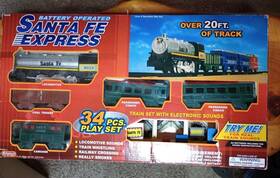 Polyfect 678565326837 Toys Battery Operated Santa Fe Express Train Complete Working