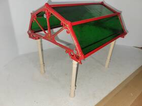 Fsd-9 Pride Lines / Ives Ultra Rare Inch Glass Canopy Train Shed With Green