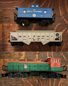 30-2177-0 Rail King K-line O Scale Great Northern Sw-8 Switcher And Rolling Stock Cars Lot 3