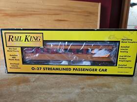 30-6090-4 Rail-king Mth O Streamlined Milwaukee Road Observation Car Exc In Box