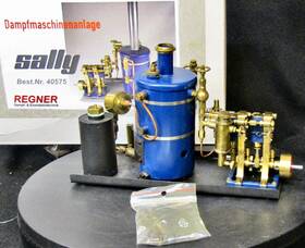 40575 Regner Sally Live Steam Engine Stationary - Air Tested Video # 0901