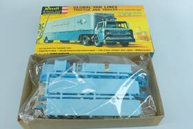T-6018 Revell 98 Ho 1 87 Global Van Lines Tractor And Trailer Unassembled Vintage