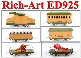 Ed925 Rich-art Deluxe Army Set O-gauge Early 1990s No Box