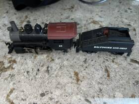 4244 Rivarossi Vintage Steam Engine And Tender Baltimore Ohio Made In Italy
