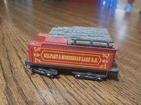 5507 Rivarossi 4268 Belfast And Moosehead Tender Wood Car Red Ho Scale 8 Wheels Small