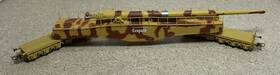 12-3833 Rivarossi Hr6113 German Wwii Inch Leopold Railroad Gun Brown Camouflage By Ts