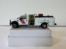 538-57a2.24 River Point Station Ho Scale 1/87 Uscg Coast Guard Ford F550 Mini Pumper