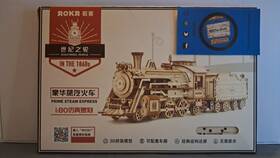 Mc501 Rokr Prime Steam Express Wooden Train Model Kit 308 Piece 1 80 Scale Open Box