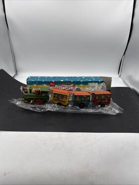 Russ 039915080166 Unique Zig-zag Wind Up Train In Box Works Great