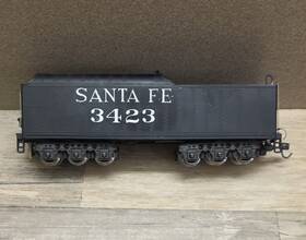 3423 Santa Fe Model Train Tender Black Rolling Stock Analog Pre-built