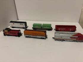 999628 Santa Fe Burlington Evergreen Lehigh Valley Rio Grande N Gauge Rolling Stock Lot - Boxcars Hopper