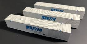 Sxt10147 Scaletrains.com Ho Cimc 53 Corrugated Dry Container Marten Used Rare 3-pack