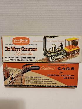 1831c Strombecker Vintage Dewitt Clinton Loco And Coaches O-gauge Wood Train Model Kit