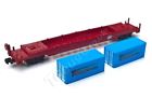 Tgauge-04620-b Gauge Container Wagon Set Blue 731717885016