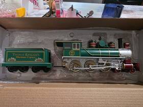 040224 Thomas Kinkade Christmas Express Ho Train Set Locomotive Passenger Caboose Tyco