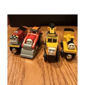 Ob62wjd0 Tomy Thomas And Friends Salty Jack Butch Duncan Wooden Railway Rolling Stock Set
