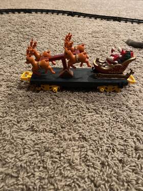 5301 Toy State Christmas Train 1993 Animated Reindeer Car - Set #5301