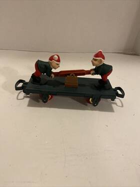 893-a Toy State 1993 North Pole Christmas Express Animated Elf Elves Train Car