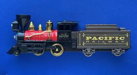 Toysmith 097138922809 10 Inch Classic Steam Engine Toy Train Pull Back Pacific Railway Car