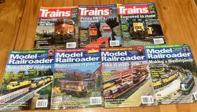 Trains & Model Railroader 071658012387 Lot Of 7 4 And 3 Magazines 2021-2024 Nice