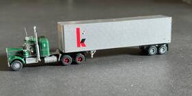 59074 Trainworx Kenworth W900 With 40ft Trailer Inch Kingsway - N Scale Used No Box