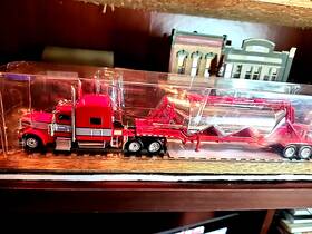 Spec010 Trucks N Stuff Rtr Stuff-peterbilt 389 Tractor With Pneumatic Trailer Cerri Feed Ho 1/87