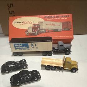 U-201 Ulrich Hi-liner Ho 1 87 Metal Truck And Trailer 2 Cars Model