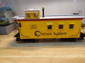 R12009 Usa Trains G Scale Chessie System Wood Side Caboose C&o #2505 - Excellent