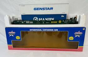 R17124 Usa Trains #r17124 / Intermodal Flat Car With Containers -g Gauge