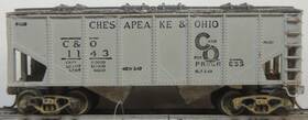 2561c Varney Vintage C&o 34ft Covered Hopper Car Rtr St Kds # 1143 Item