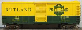 Be-103 Varney Vintage Rutland Green Mountain Gateway 40ft Boxcar Rtr St Kds Car # 104