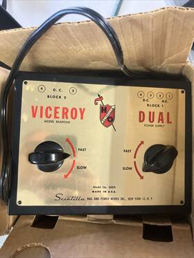 6004 Viceroy Vintage Scintilla Dual Train Power Supply Model 6004. Tested And Working