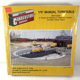 933-3203 Walthers 616374016488 Cornerstone Series N Scale 120ft Manual Turntable Kit Open Box