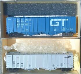 932-3675 Walthers 616374029587 2-used-vintage #932-3675 Ho Scale Gtw And Conrail 50ft Airslide Hoppers