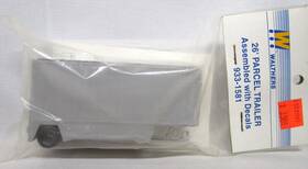 933-1581 Walthers Ho Scale 26ft Parcel Trailer With Decals Nip Kit