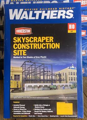 933-3761 Walthers Ho Skyscraper Construction Site Kit Sealed