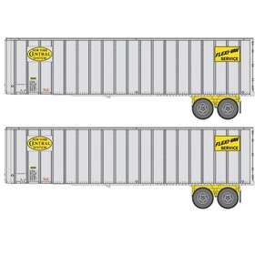 949-2606 Walthers New Flexi-van 40ft Trailer 2-pack Nyc #1 Ye Logo Ho Scale Free Us Ship