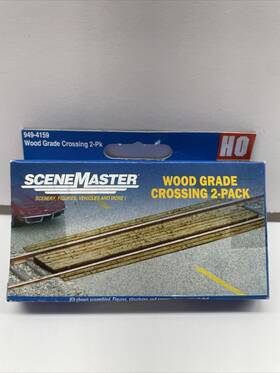 949-4159 Walthers Ho Scale Scenemaster Laser-cut Wood Grade Crossing Kit 2 Pcs