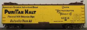 932-2473 Walthers-train Miniature Puritan Malt 40ft Wood Reefer Rtr Kds Car # 40816 Item#