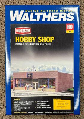 Pap006165 Walthers Trains 932-3153 Cornerstone 933-3475 Hobby Shop Ho Scale Building Model
