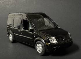 43631d Welly 2010 - 2013 Ford Transit Connect Delivery Van Black Rare Color 1/43 Htf