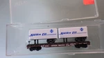 N-atlas Up Union Pacific Flatcar & 2-SANTA Fe Piggyback Trailers In Box W/ Mtl's. Fixed Price $15.00.