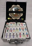 Double 12 Numeral Tiles 2-IN-1 Mexican Train Set Alum Case By Chh Ttt. Fixed Price $24.95.