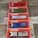 Lionel Gauge Cp Rail Box Car Lot Of 5 9730 X2 9703 9713 9748 Multicolor. Fixed Price $48.95.