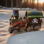 Grandeur Noel Tin Christmas Locomotive Engine "collectors Edition" 27" Train. Fixed Price $149.95.