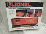 Vtg 1990 Lionel Scale 6-16624 O27 Gauge Operating Cop And Hobo Car (n.o.s) Usa. Fixed Price $44.98.